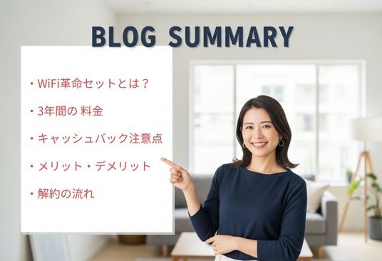 WiFi革命セットの要点まとめ(料金・評判・解約)