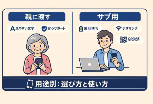 用途別:親に渡す/サブ用の選び方と使い方